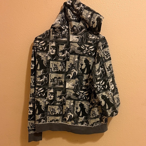 Black & Gray  Zip Hoodie with Disney Villain - Picture 5 of 6